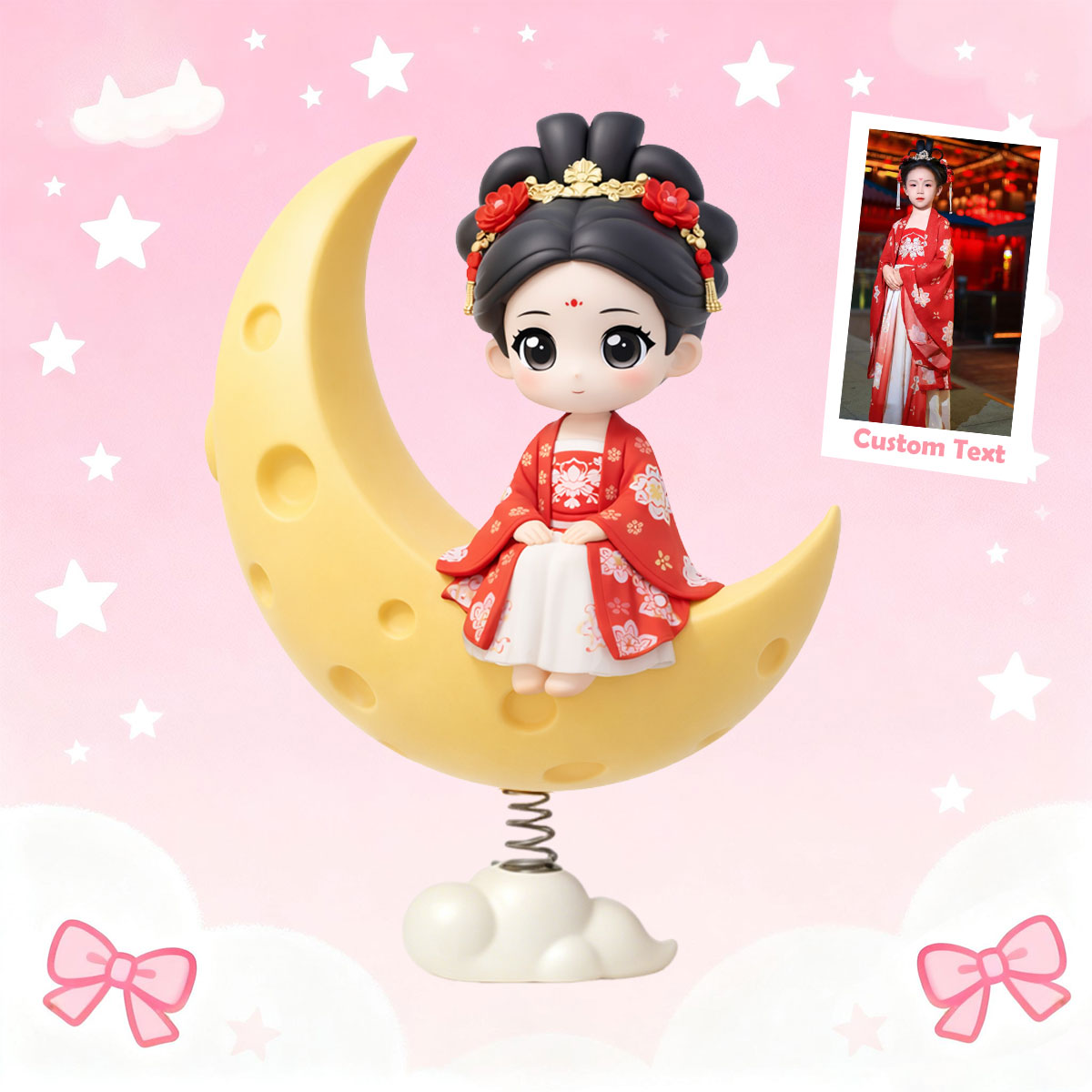 Personalized 3D Printed Spring Shake Figurine | Custom Wobbling Person Toy Gift