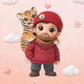 Personalized 3D Cartoon Figure of You and Your Pet | Custom Pet & Human Gift