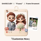 Custom 3D Photo Frame Figurine | Personalized Cartoon Cube Picture Frame Gift