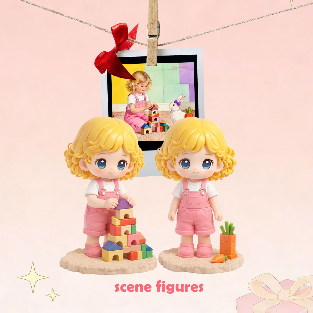 Custom 3D Cartoon Scene Figure of a Person | Personalized Anime Style Statue Gift