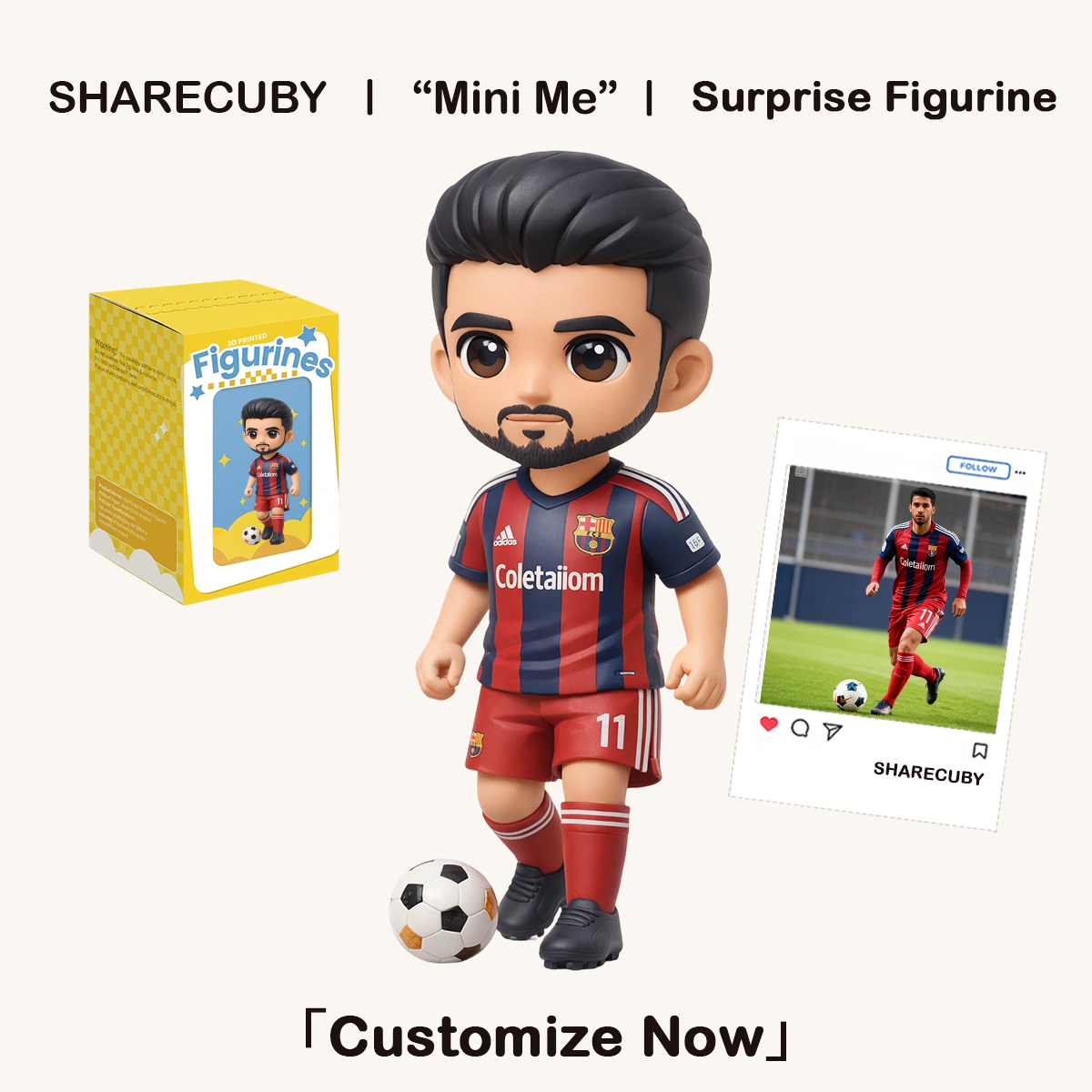 Custom 3D Cartoon Figurine of Yourself | Personalized Single Person Statue