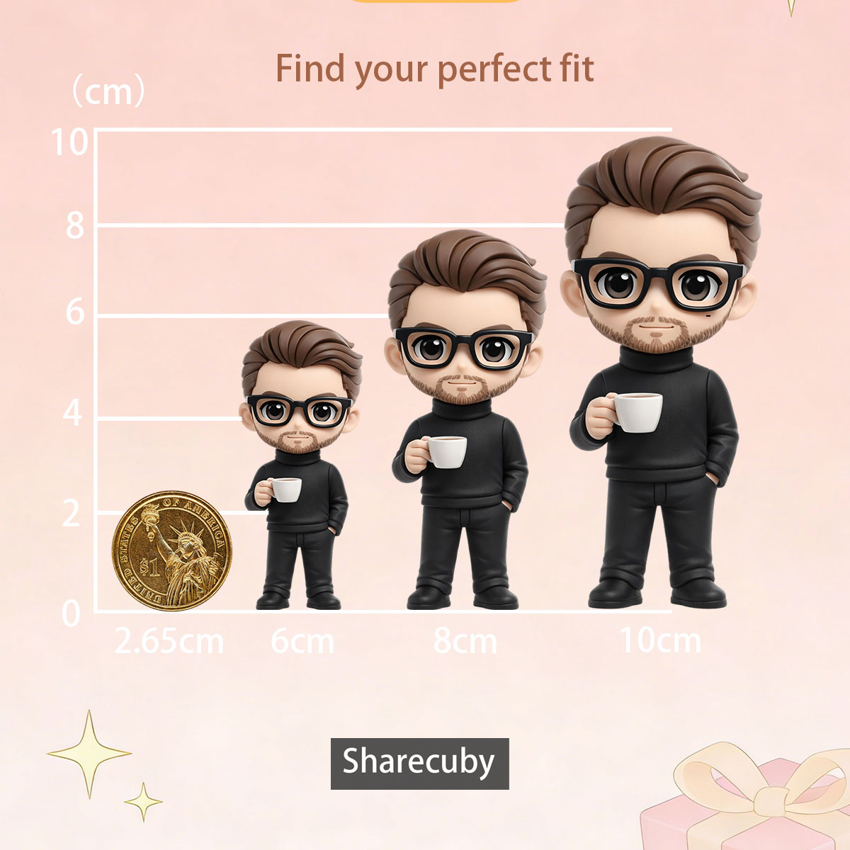 Custom 3D Cartoon Figurine of Yourself | Personalized Single Person Statue