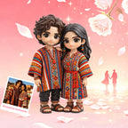 Personalized 3D Cartoon Couple Figurine | Custom Anime Wedding Gift