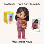 Personalized 3D Cartoon Figure of You and Your Pet | Custom Pet & Human Gift