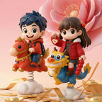 3D Cartoon Spring Shaking Figurine Custom Made from Photo | Personalized Wobble Person Gift