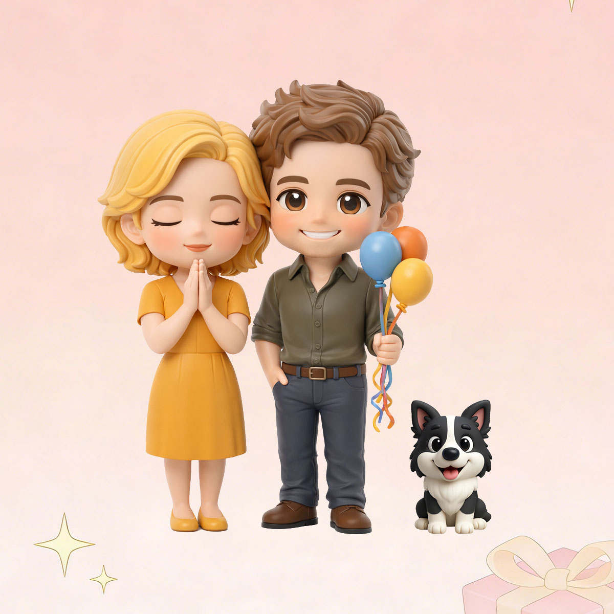 Personalized 3D Printed Human Figurine | Custom Cartoon Character of You