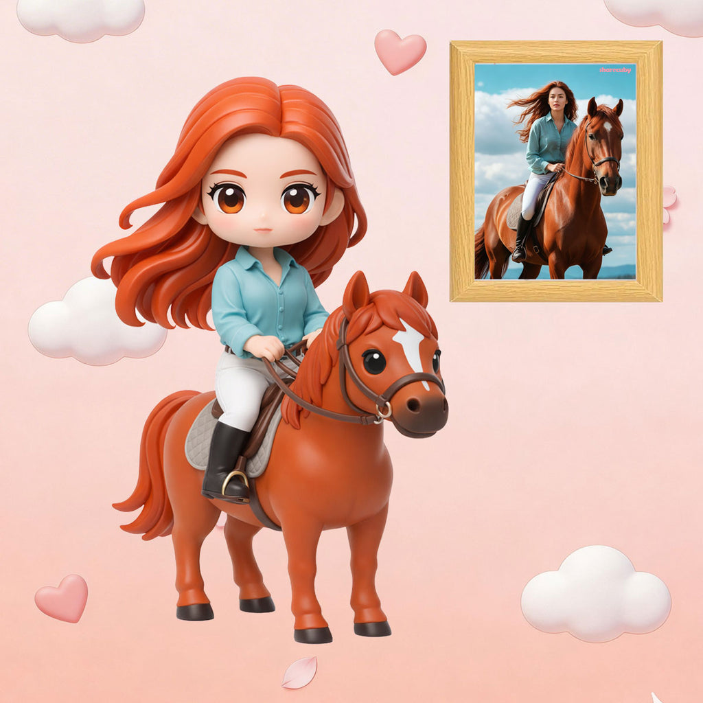 Personalized 3D Cartoon Figure of You and Your Pet | Custom Pet & Human Gift