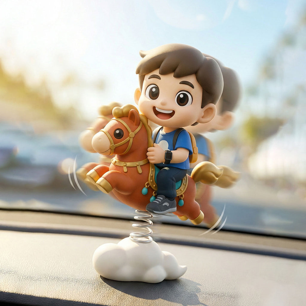 3D Cartoon Spring Shaking Figurine Custom Made from Photo | Personalized Wobble Person Gift