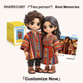 Custom 3D Printed Figurine for Two | Couple Cartoon Statue Gift