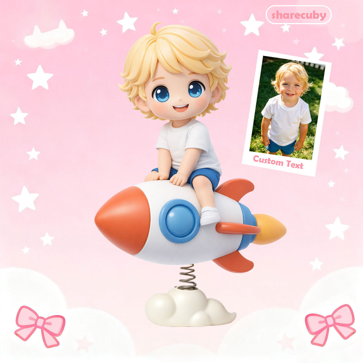 Personalized 3D Printed Spring Shake Figurine | Custom Wobbling Person Toy Gift