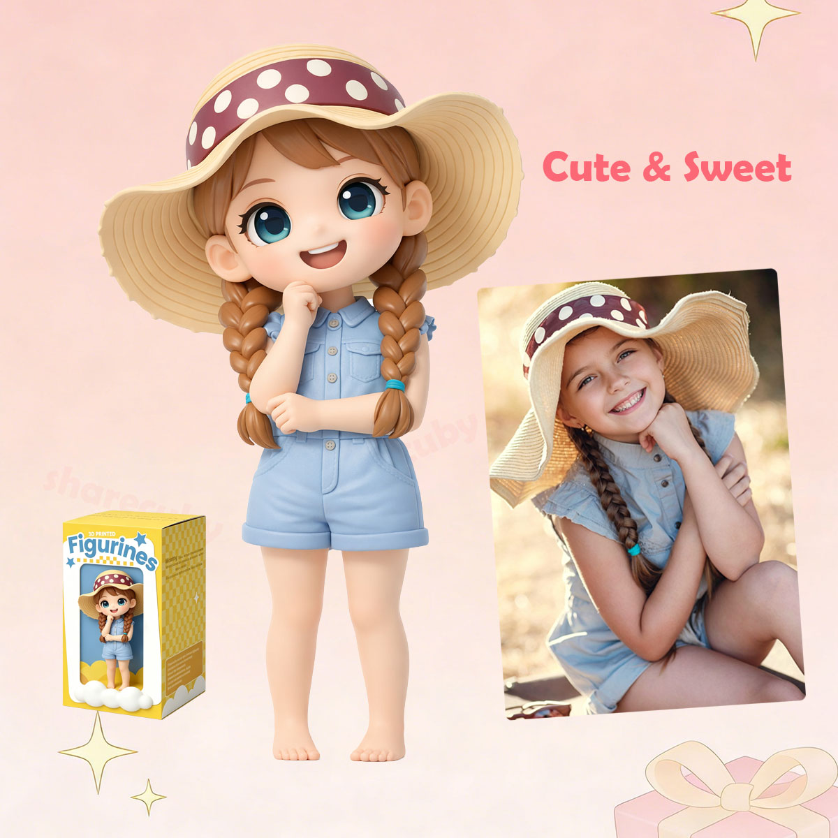 Personalized 3D Printed Human Figurine | Custom Cartoon Character of You