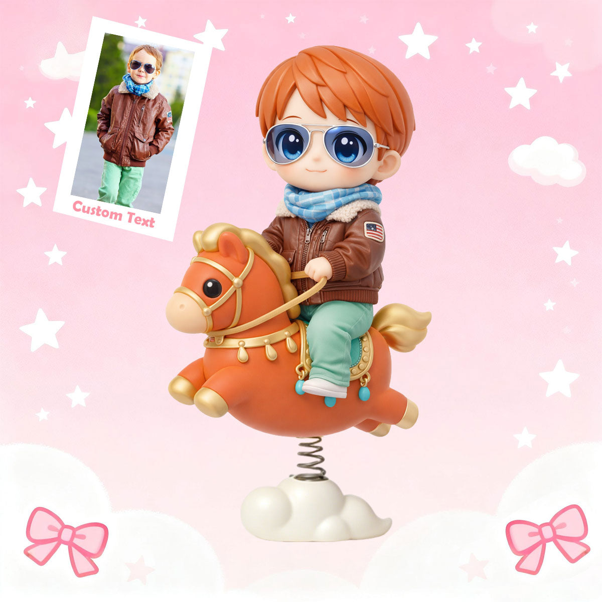 Personalized 3D Printed Spring Shake Figurine | Custom Wobbling Person Toy Gift