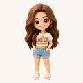 Custom 3D Cartoon Figurine for Person and Pet | Personalized Owner & Dog Statue